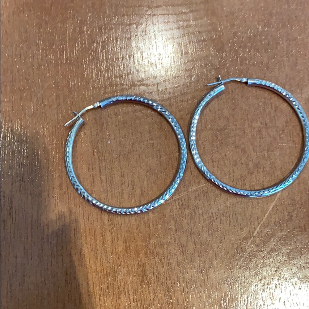 Sterling silver hoops